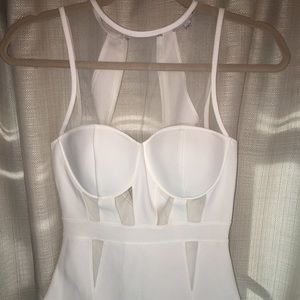White shear bodysuit
